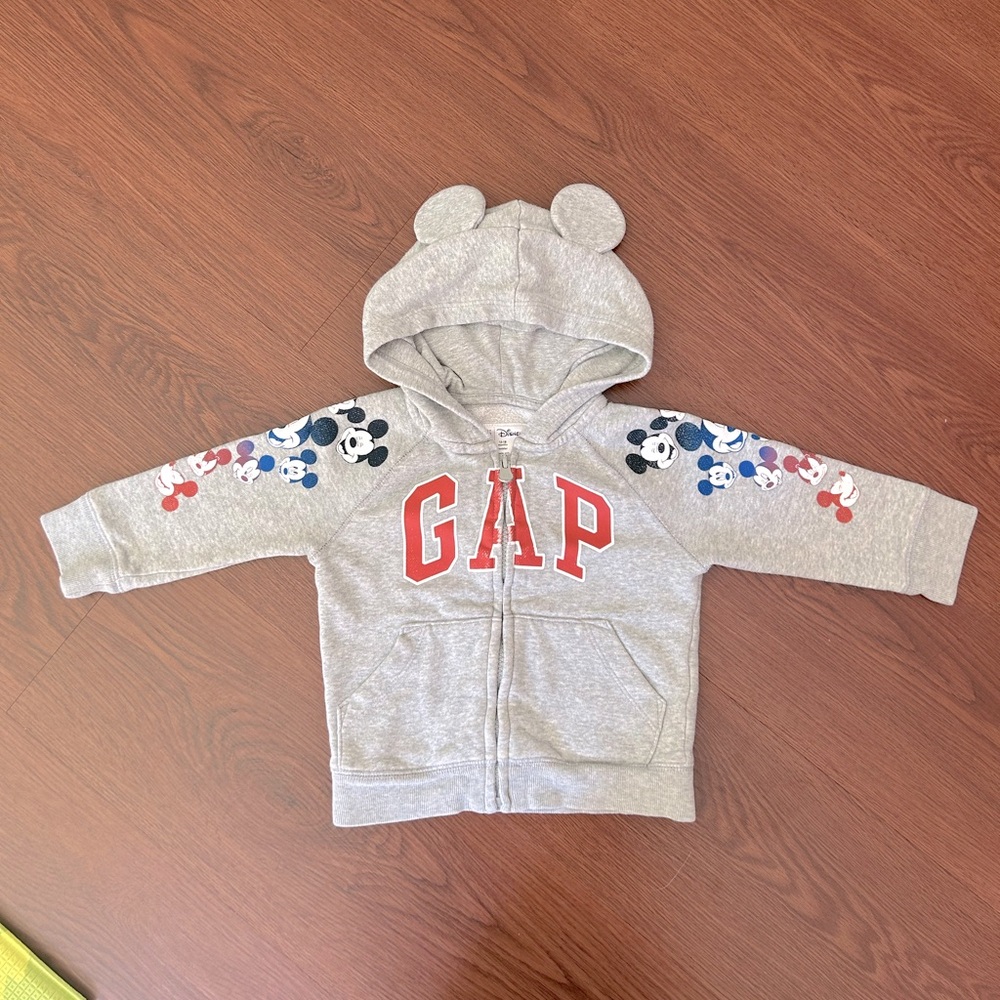 Gap Disney 12-18Month toddler Mickey Mouse Hoodie 77% cotton